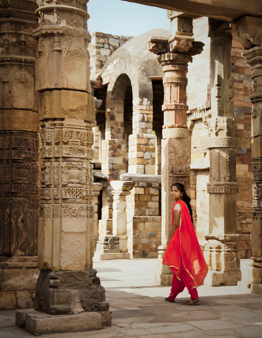 Lady in red