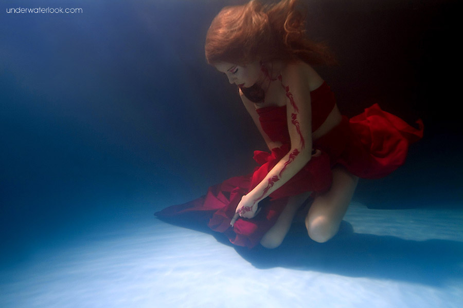 Lady in red