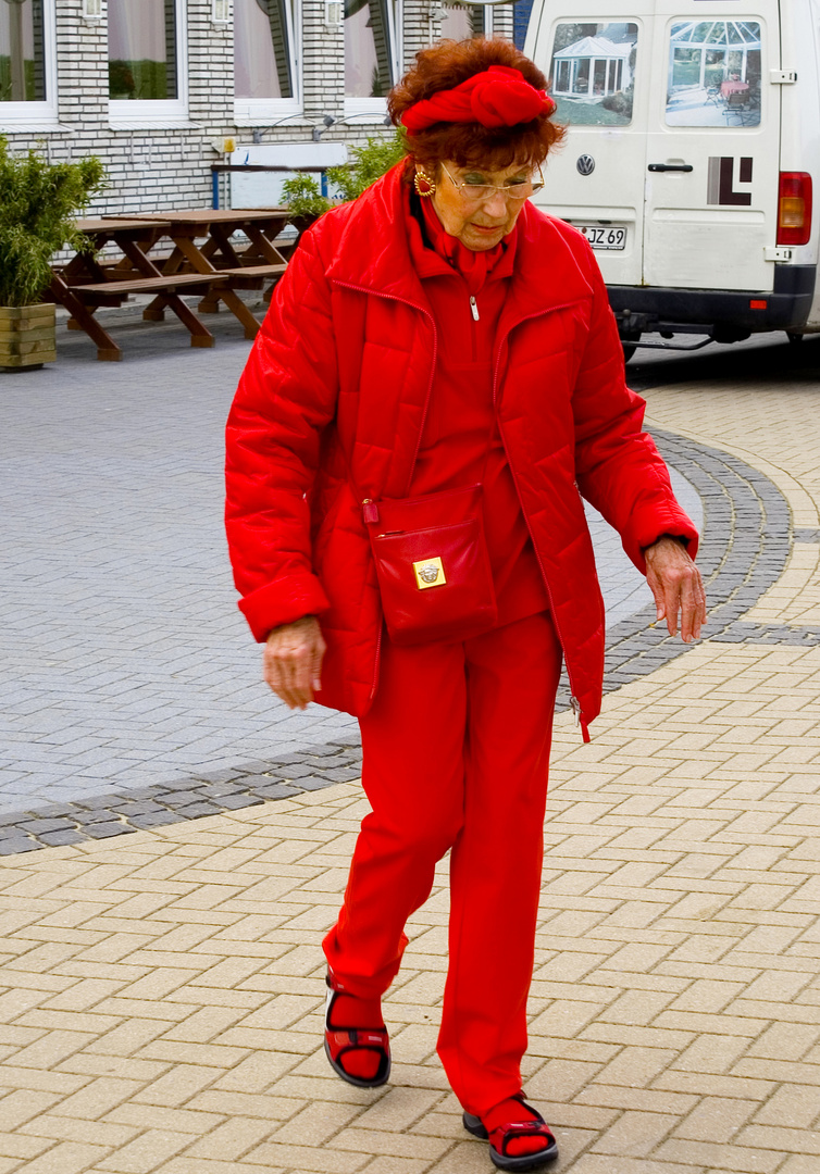 Lady in red