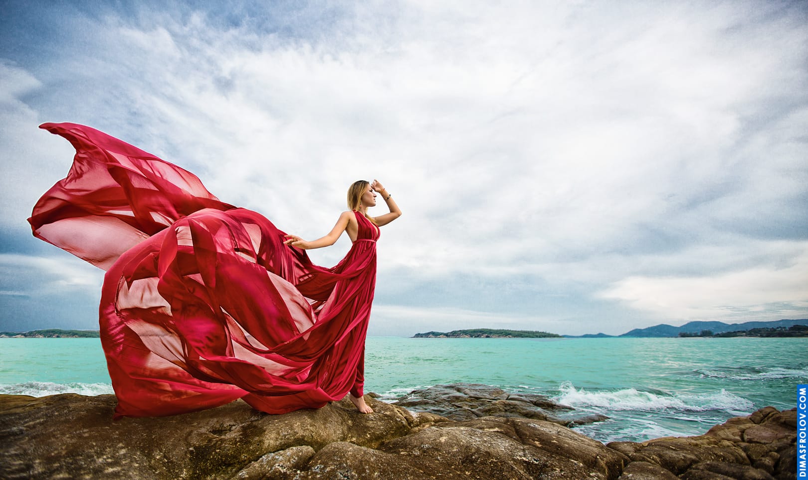 Lady in red