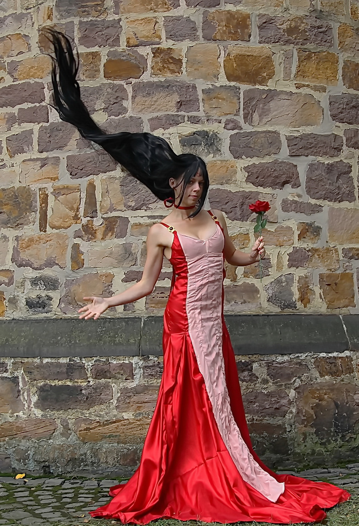 Lady in red