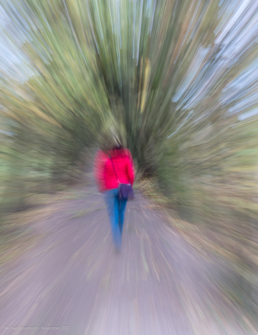 Lady in red - in motion