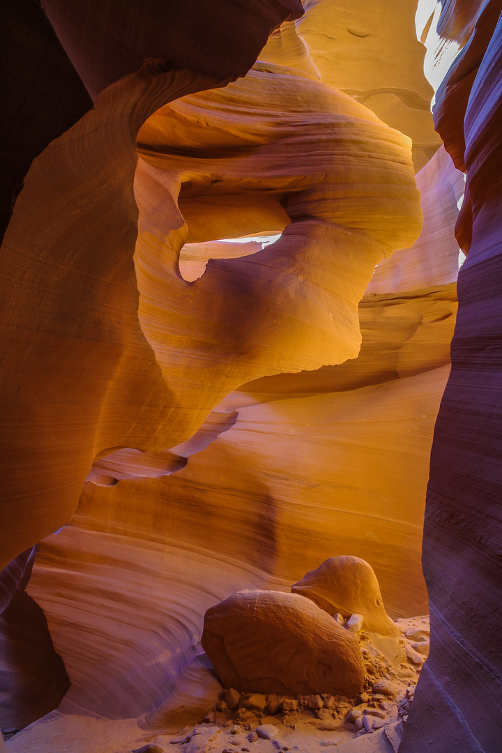 "Lady in the wind" im Lower Antelope Canyon