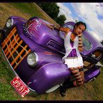 Lady Isha on a crazy Car