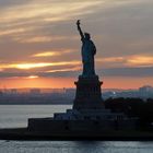Lady Liberty at sunset