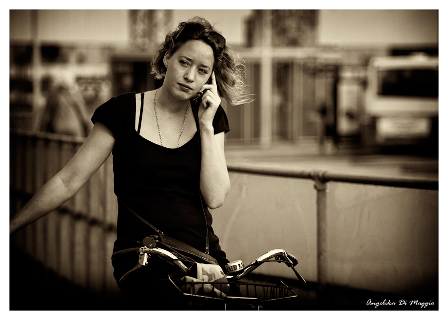 Lady on Bike