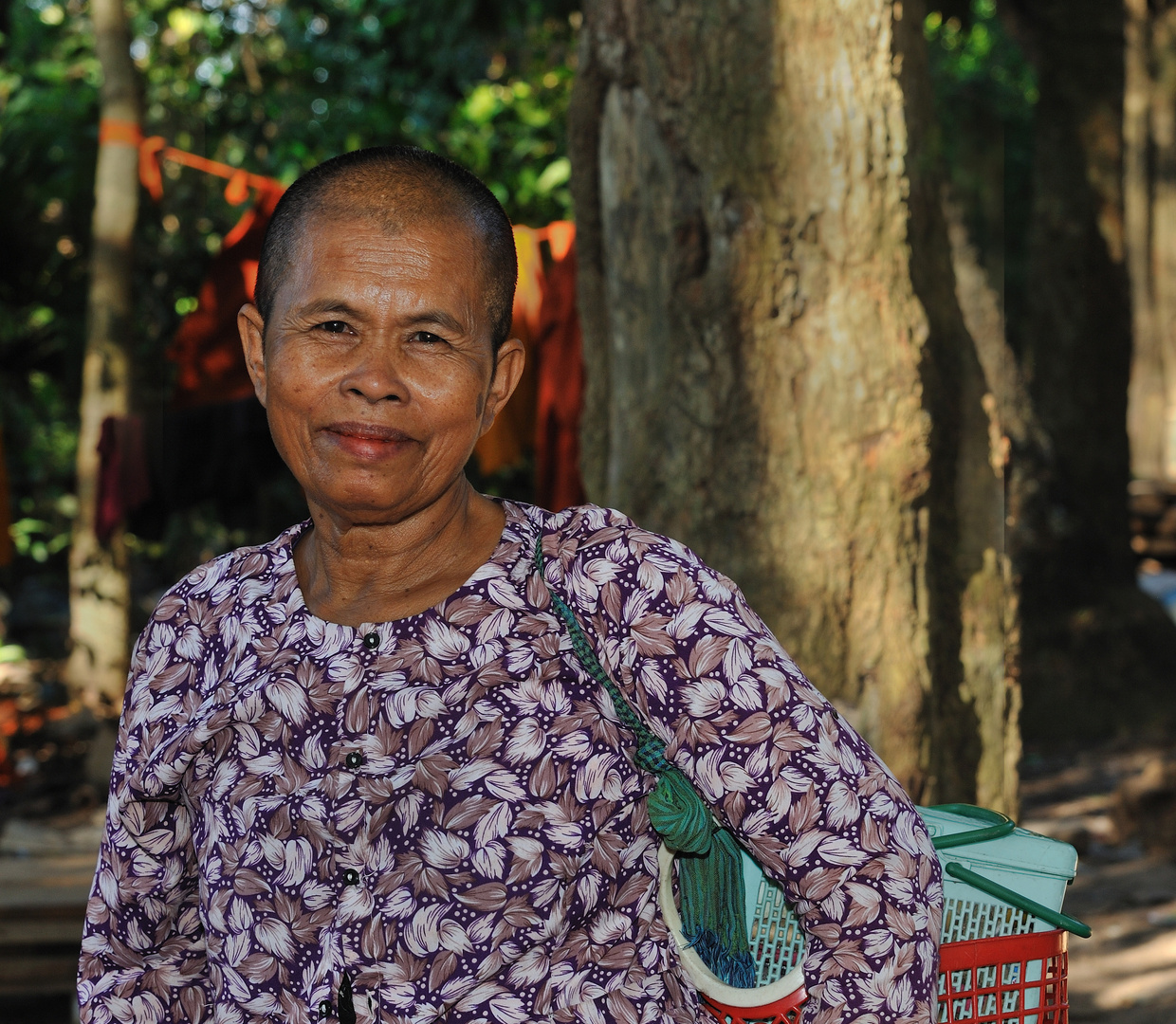 Lady with baskets