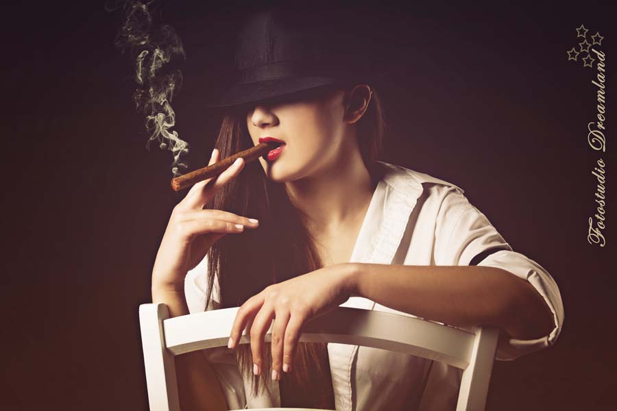 Lady with cigar