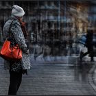 LADY WITH RED BAG