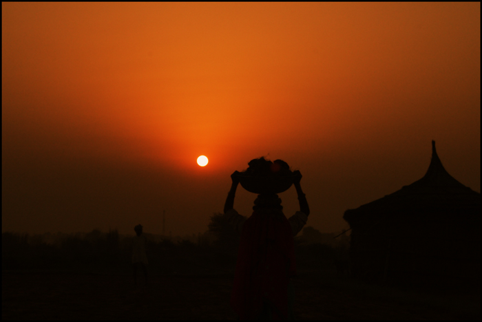 Lady working at a farm