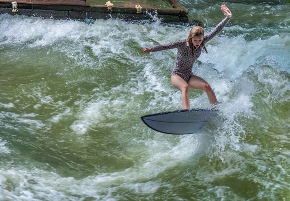 LadyPower in der Eisbachwelle