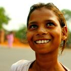 Lächeln eines indischen Straßenkind