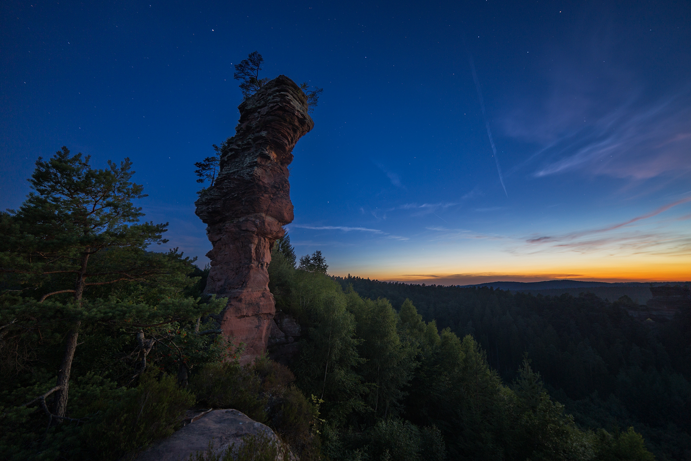 Lämmerfels bei Nacht