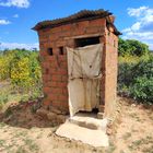 Ländliche Toilette in Zambia