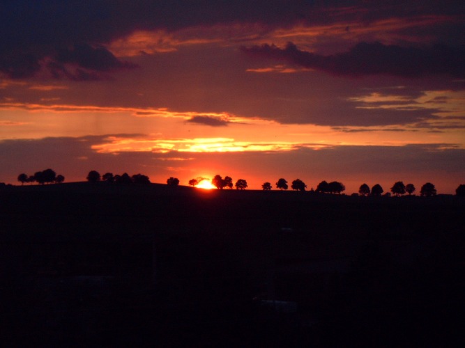 ländlicher Sonnenuntergang