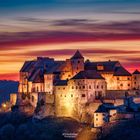 Längste Burg der Welt im Abendrot