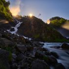 Lätefossen beim Sonnenaufgang