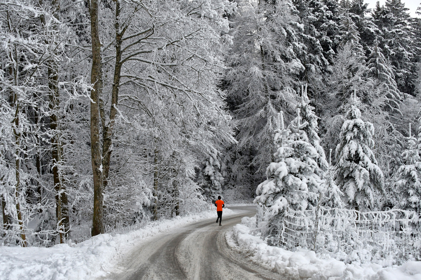 Läufer im Schnee