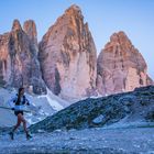 Läuferin des Lavaredo Ultratrails