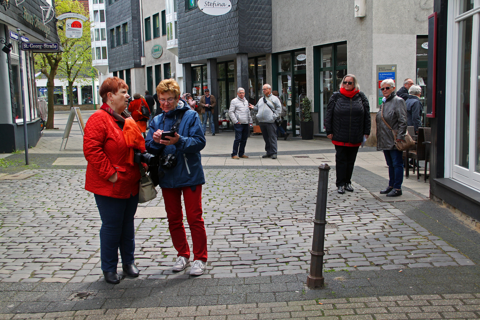 Lage Besprechung beim Treffen der Fc.ler in Hattingen