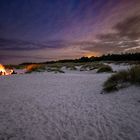 Lagerfeuer am Strand von Dueodde auf Bornholm, 2023