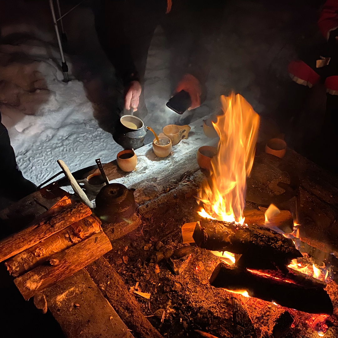 Lagerfeuer in Lappland