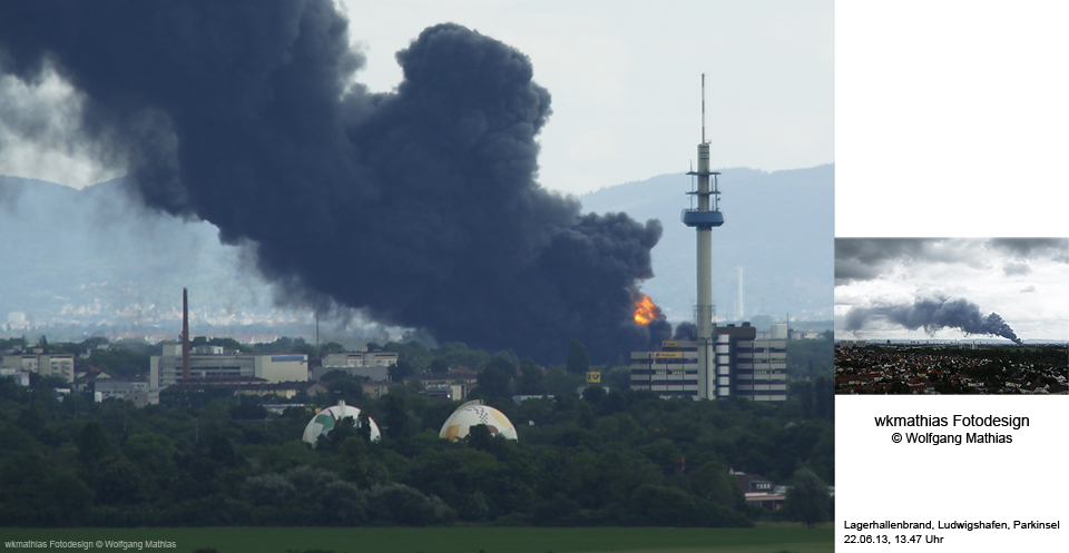 Lagerhallenbrand in Ludwigshafen