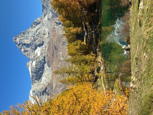 Lago blu und der Monte Cervinio