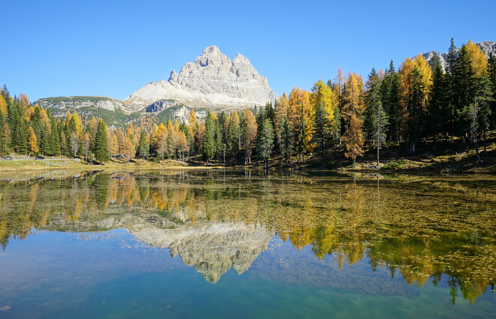 Lago d´Antorno mit Drei-Zinnen-Spiegelung