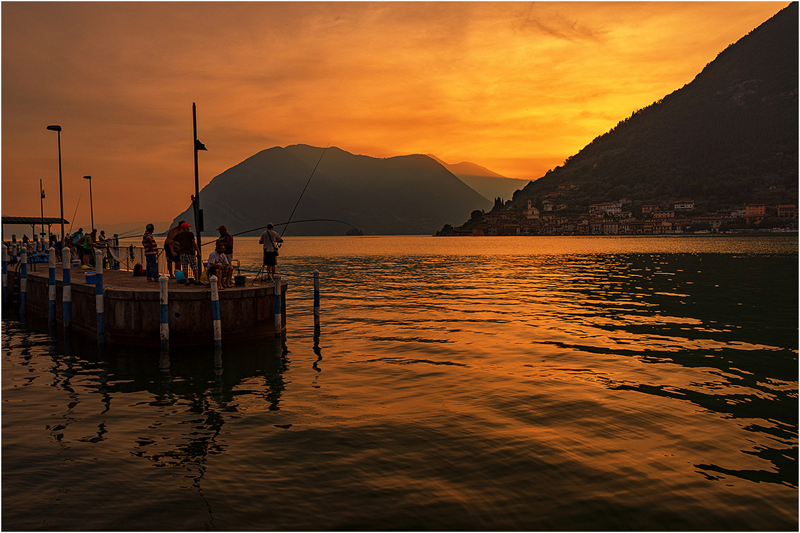 Lago de Iseo - wenn die Sonne untergeht