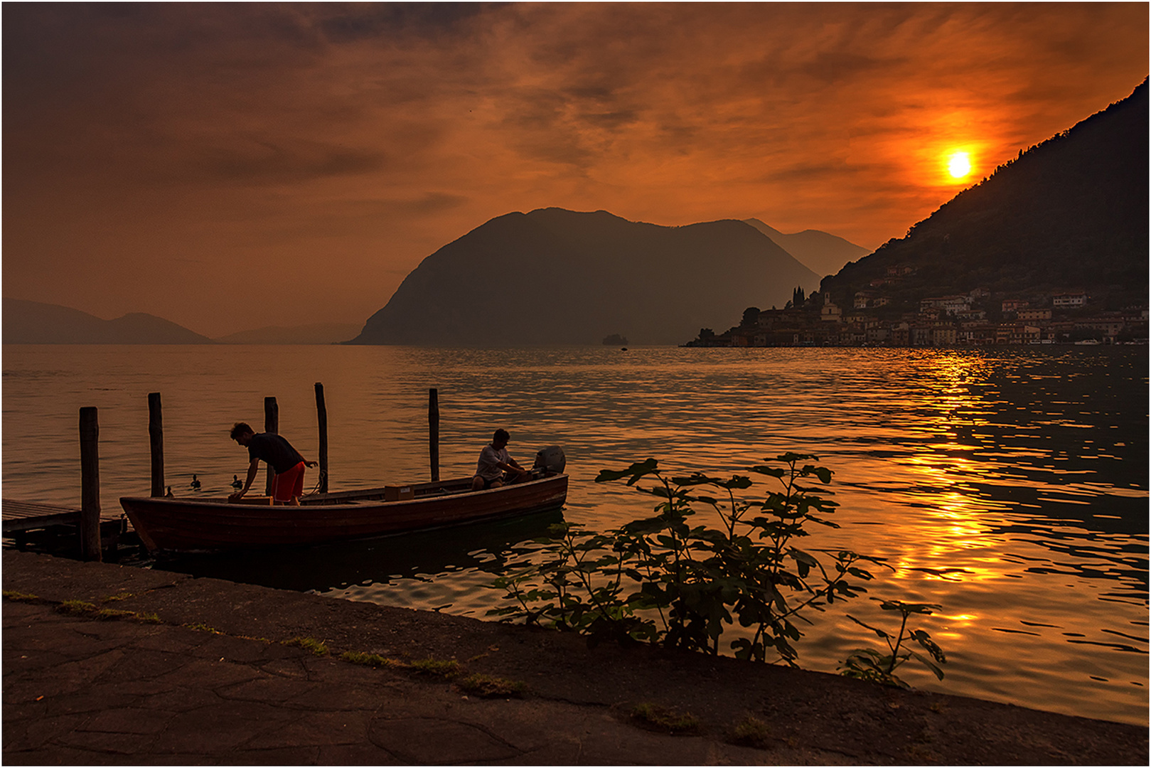 Lago de Iseo - wenn die Sonne untergeht