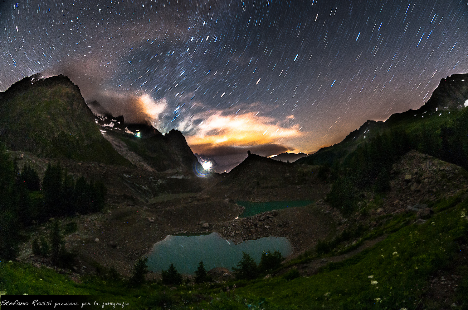 Lago del Miage - Startrail one shot