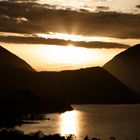 Lago di Barrea: tramonto.