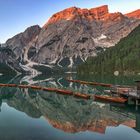 Lago di Braies am Morgen