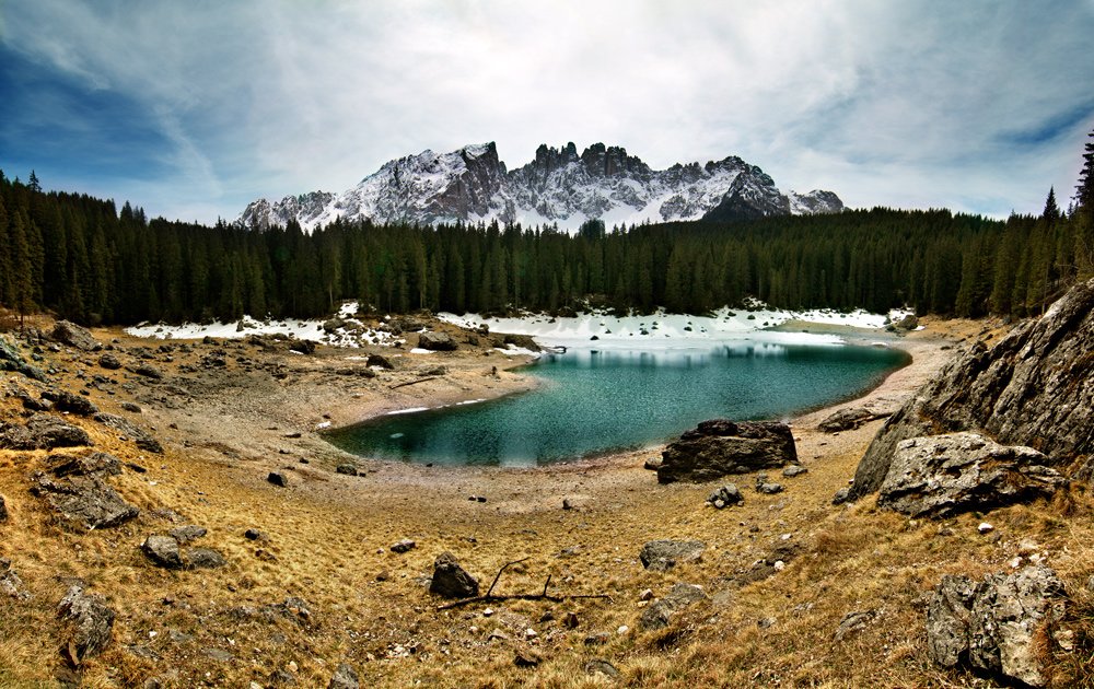 Lago di Carezza vor dem Latemar