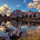 Lago di Limides mit dem Lagazuoi.