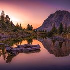 Lago di Limides Sonnenuntergang