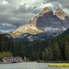 Lago di Misurina mit den  "Drei Zinnen"  (Tre Cime di Lavaredo).