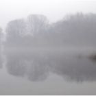 lago di monate nella  foschia