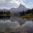 Lago Federa mit Becco di Mezzodi (Dolomiten)