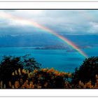 Lago General Carrera mit Regenbogen