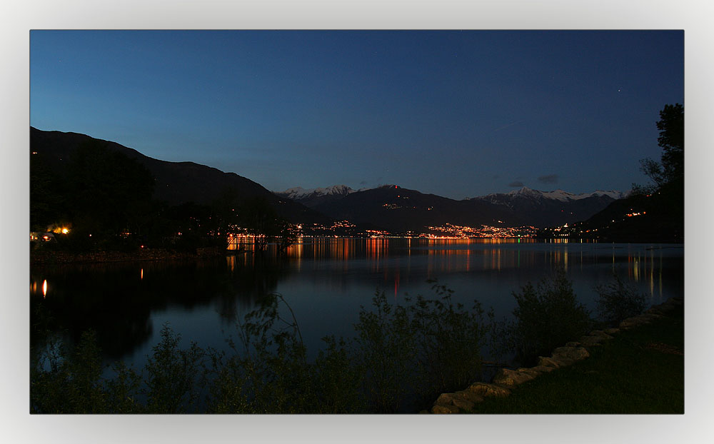 Lago Maggiore -  Blick auf Ascona von Cannobio aus -