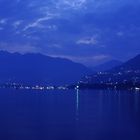 Lago Maggiore, Campingplatz Tenero, Locarno bei Nacht (1995-05)