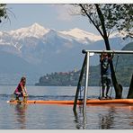 Lago Maggiore mit Hochwasser