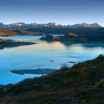 Lago Pehoe at dusk