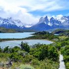 Lago Pehoé mit Blick auf die Cuernos, Torres del Paine 