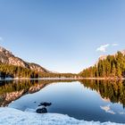 Lago Tovel con la prima neve 