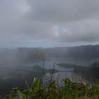 Lagoa Azul im Nebel