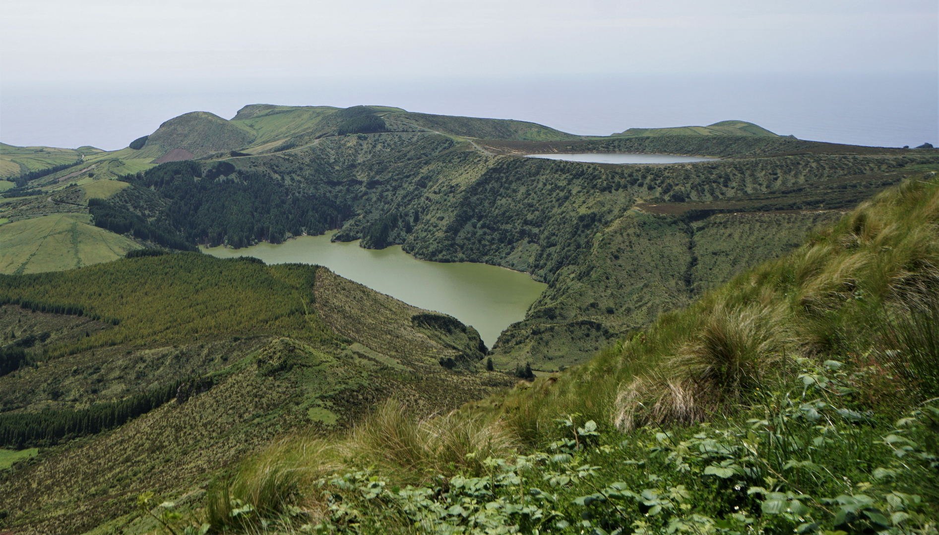 Lagoa funda und Lagoa rasa Insel Flores Azoren