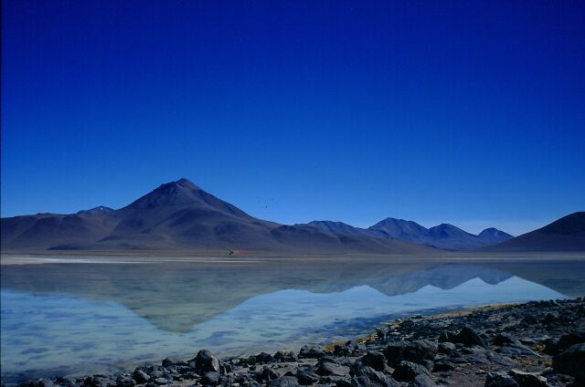 Laguna blanca in Bolivien